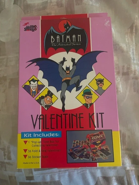 Vintage 1992 Batman: The Animated Series Valentine Kit by Mello Smello