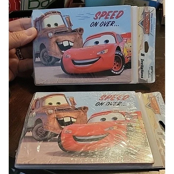 New Disney Cars Party Invitations Speed on‎ Over Birthday 2 Pk Of 8  Hallmark