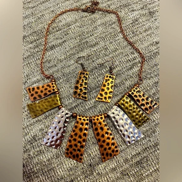 Jewelry set of necklace and earrings