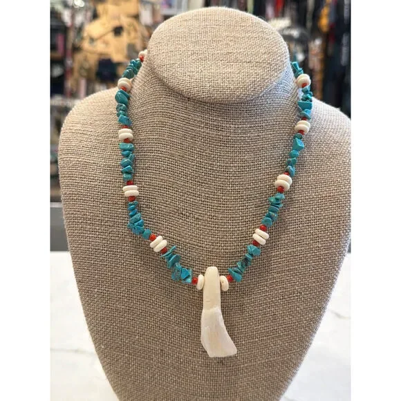 Various Necklace, Turquoise multi, One Size, Used - Excellent