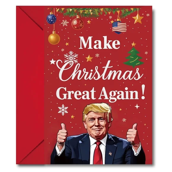 Donald Trump Make Christmas Great Again Greeting‎ Card with Red Envelope Blank