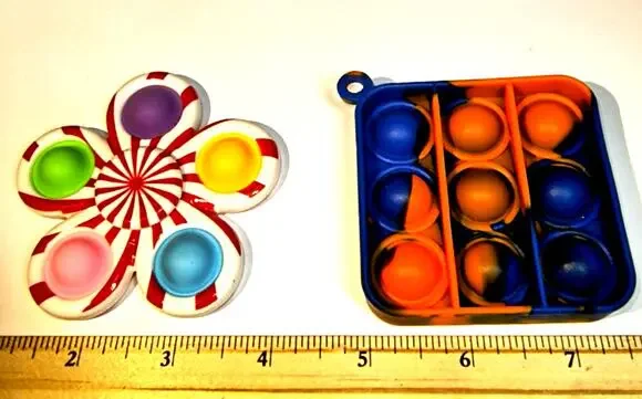 1783.  Sensory Fidget Toys Silicone Bubbles and Spinner Set of 2