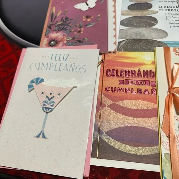 🩵5/$8 10 assorted Spanish Feliz Cumpleaños Greeting Card Set