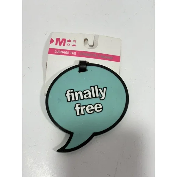 New Luggage Finally Free Silicon Travel Theme Big Luggage Bag Tag‎ Green