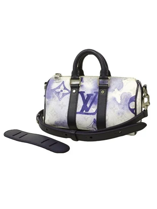 Louis Vuitton Handbag Monogram Water Color Keepall XS Blue 2-Way