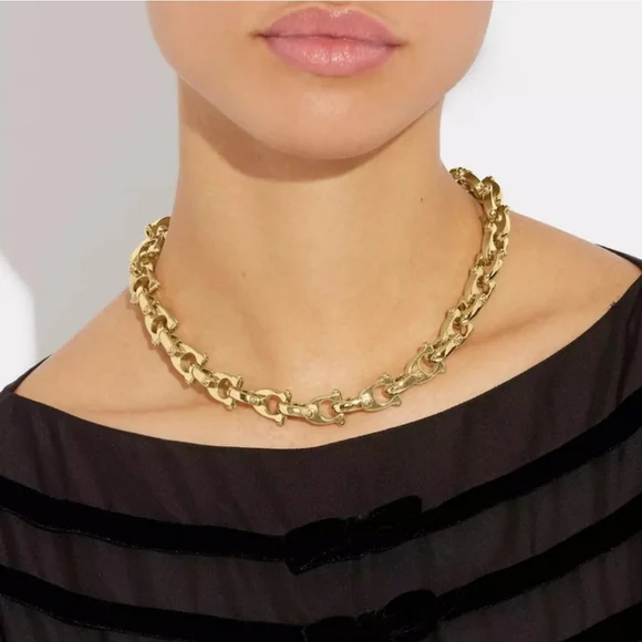 Coach Chunky Signature Necklace NIB/NWT