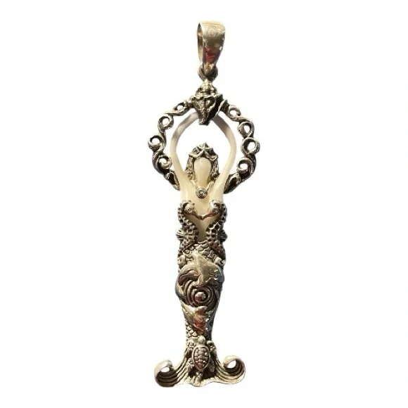 Gryphon’s Moon Sterling Silver Ocean Goddess Pendant.