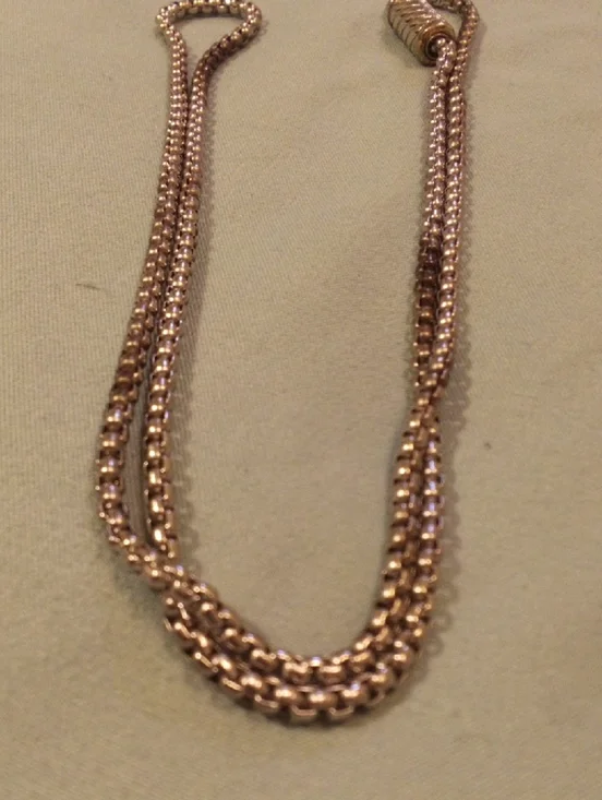 Silver Toned Multi-Strand Chain Necklace