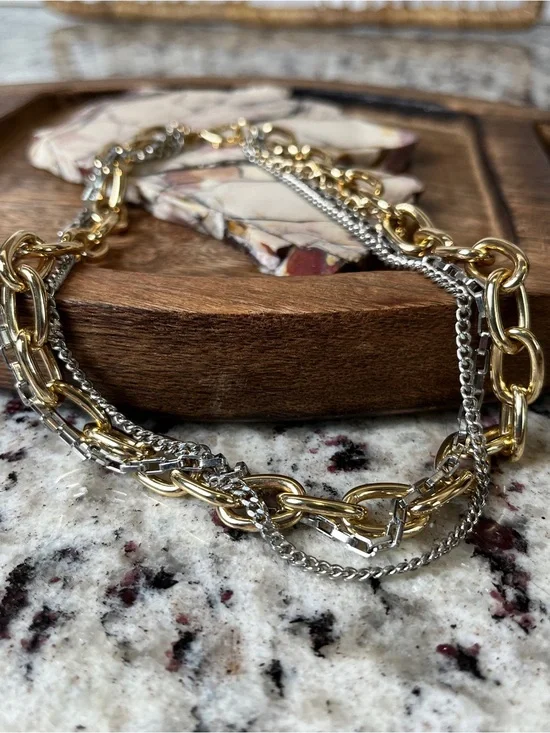 Rebecca Minkoff Multi-Chain Choker Necklace