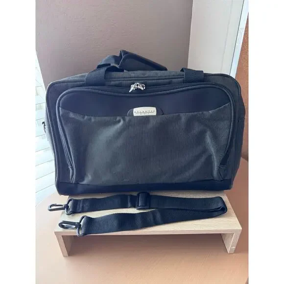 Atlantic Carry-On Travel Bag Black Briefcase Shoulder Strap