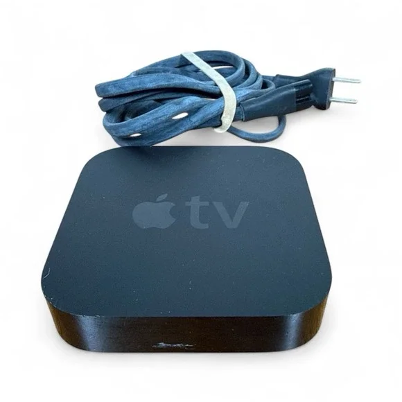 Apple TV 3rd Gen A1469 Black Streaming Player Console w/ Power Cord NO REMOTE