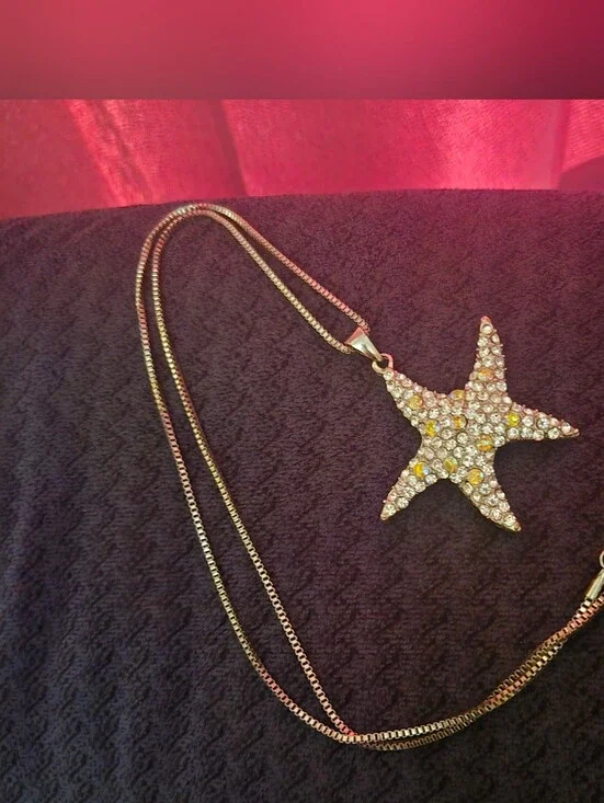 Betsey Johnson Starfish Bling Necklace