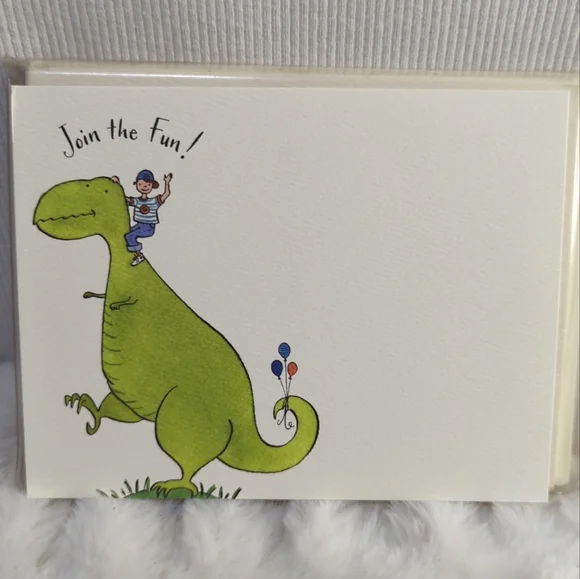 Dinosaur Birthday Party Invitations.  15 Cards And‎ Envelopes  Self Printable