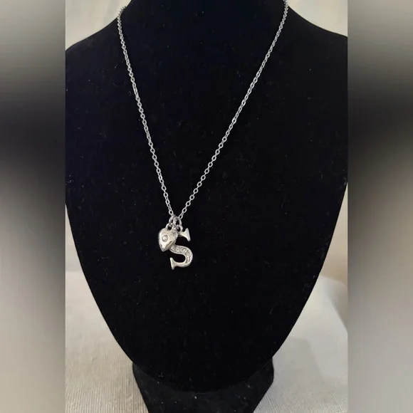 Silver Snake Pendant Necklace - Women Jewelry