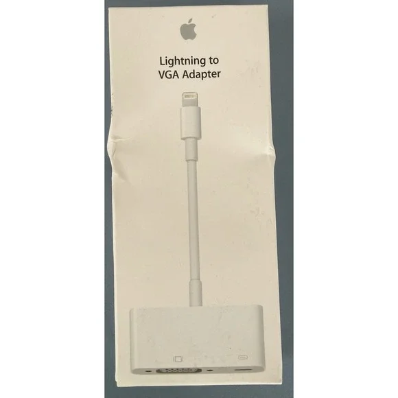 Apple Lightning to VGA Adapter White Lightning to VGA Female Connector
