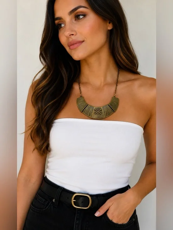 Handmade Artisan Statement Necklace – Boho Vintage Inspired Jewelry
