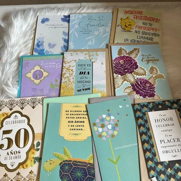 🩵5/$8 Spanish Assorted Greeting Cards Collection