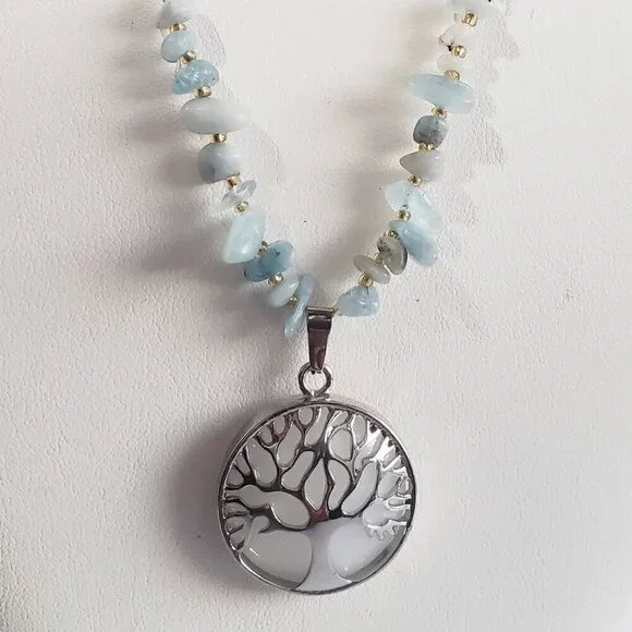 NEW TREE OF LIFE 925 STERLING SILVER PENDANT NECKLACE 17
