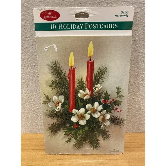 Vintage Hallmark Holiday Christmas Postcards‎ 10 In a Pack New Old Stock Sealed