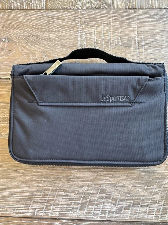 LeSportsac Black Nylon Mens Travel Document Organizer