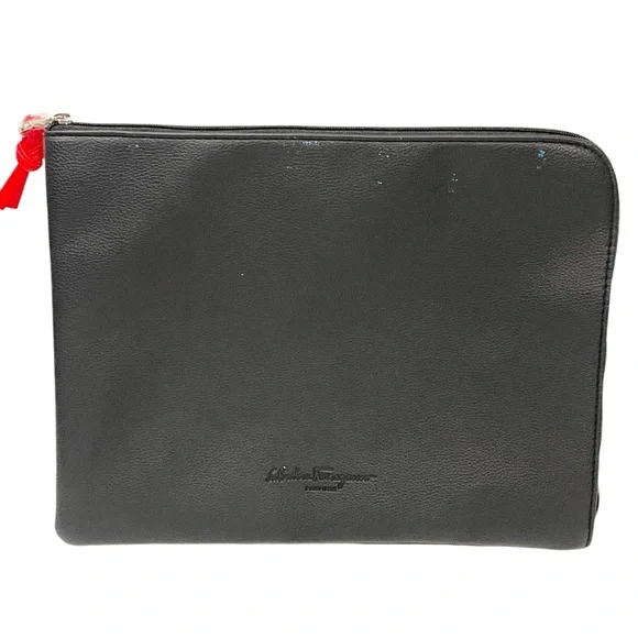 Salvatore Ferragamo‎ Black Parfums MAGNIFICA ZIP Cosmetic Bag Toiletry Travel