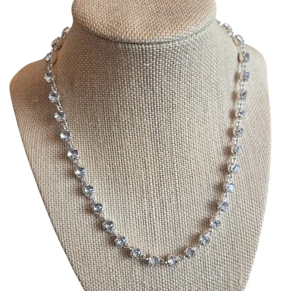 Roxanne Assoulin Crystal Gemstone Necklace Silver Vintage Bridal Formal NWOT