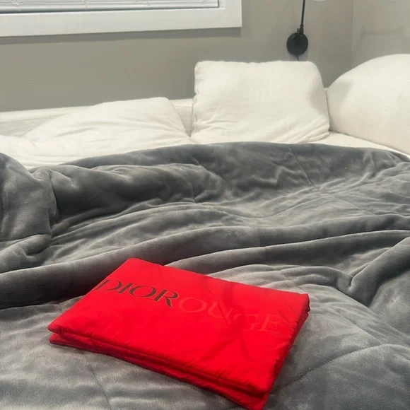 Dior Rouge Puffer Pouch  Large in Size  Excellent Condition; Like New!
