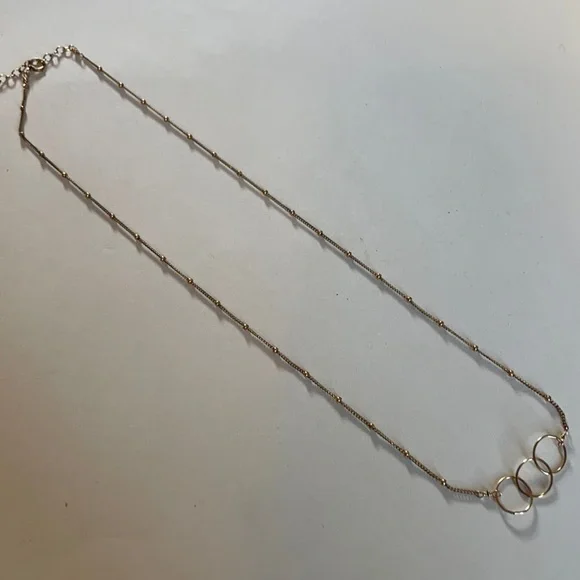 Gold Three Circle Necklace