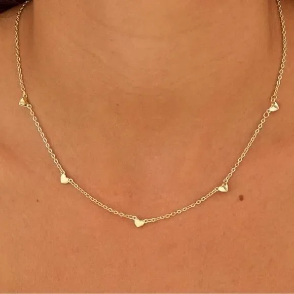 NEW 14K Gold Plated Gold Heart Necklace