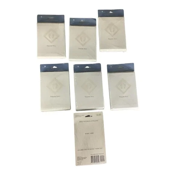 American Greetings Thank You Cards With Envelopes 7 Packs Footprint Design Blank