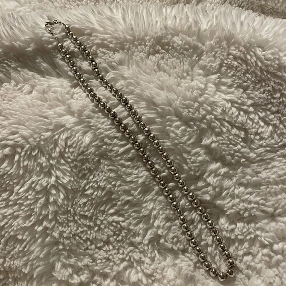 Silver Plated Bead‎ Necklace