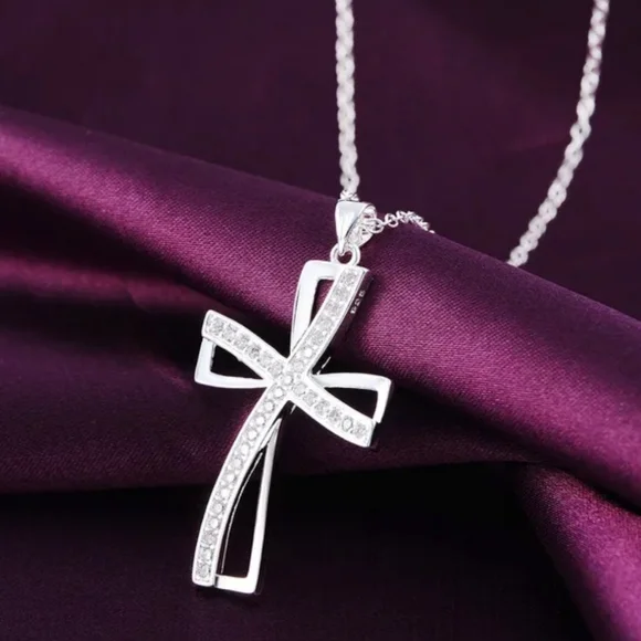 .925 Sterling Silver Cross Necklace