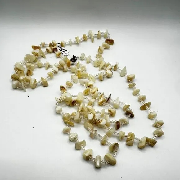 42” of genuine shell and seed bead necklace!