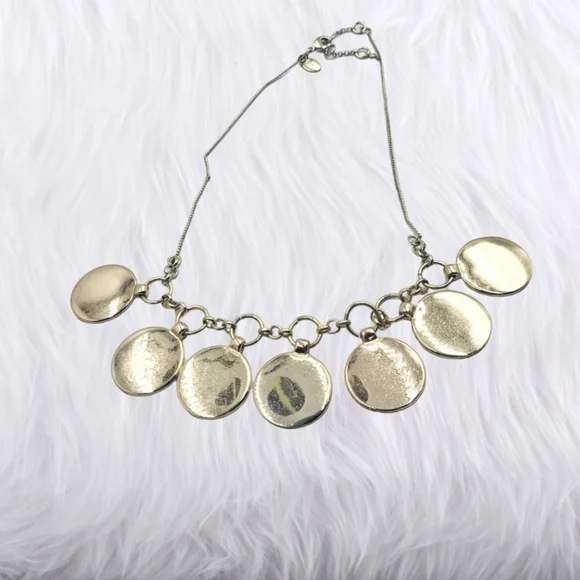 Express - Choker/Necklace with Gold Discs in a Row