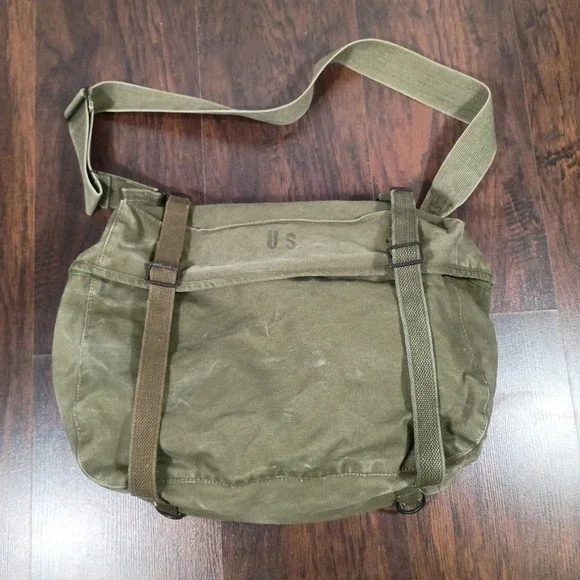 1951 US Army M1945 Field Pack Lower Green  Cargo Pack Musette Messenger Bag