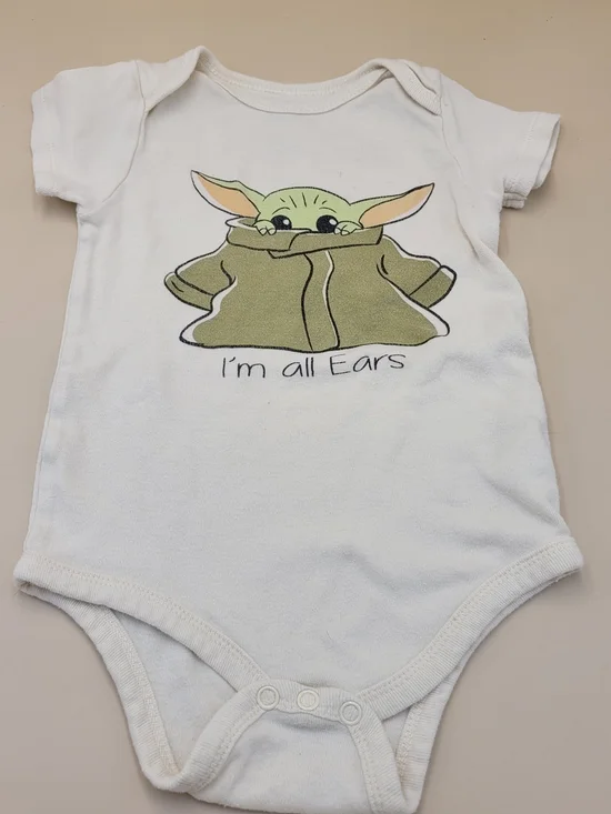 Star Wars Cream Infant Bodysuit with Black Logo 