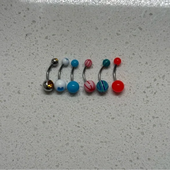 Belly Button Piercing Jewelry - 6ct
