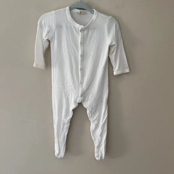 Kyte Baby Snap Footie Cloud White Bamboo Rayon Sleeper 3-6 Months