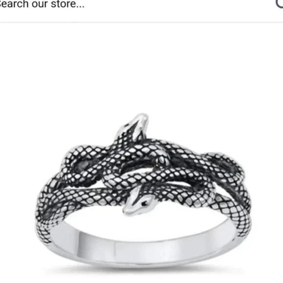 Sterling Silver Snake Ring‎ NEW