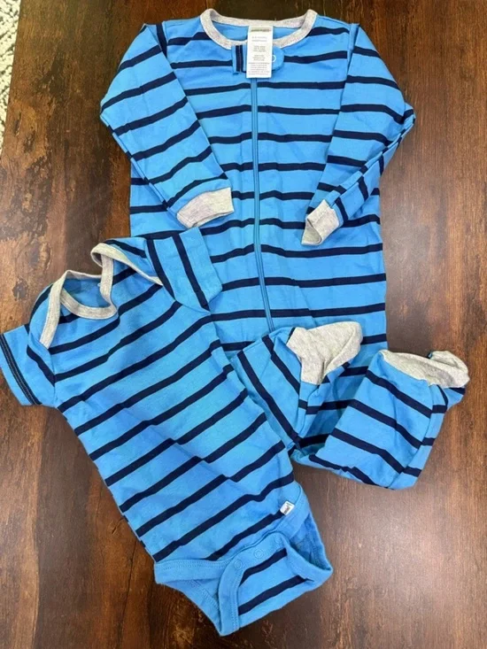 Blue Striped Baby Sleep Set - 2pc