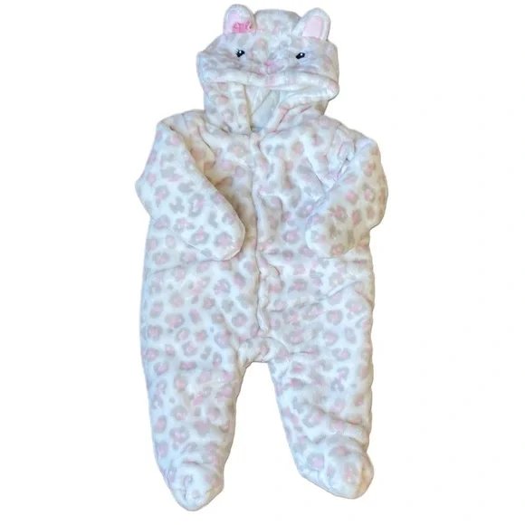 Koala Baby Girl’s Pink & Beige Snowsuit Size 0-3 Months