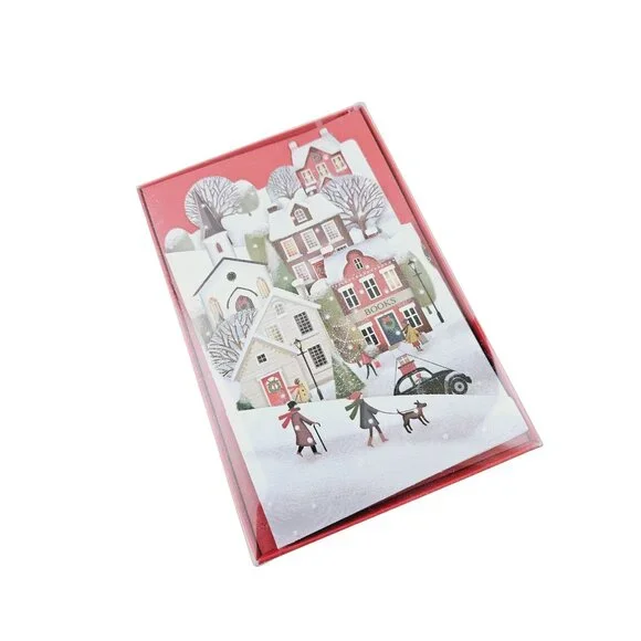 American Greetings Christmas Holiday Cards Envelopes Set 8 Pack Sealed Glitter