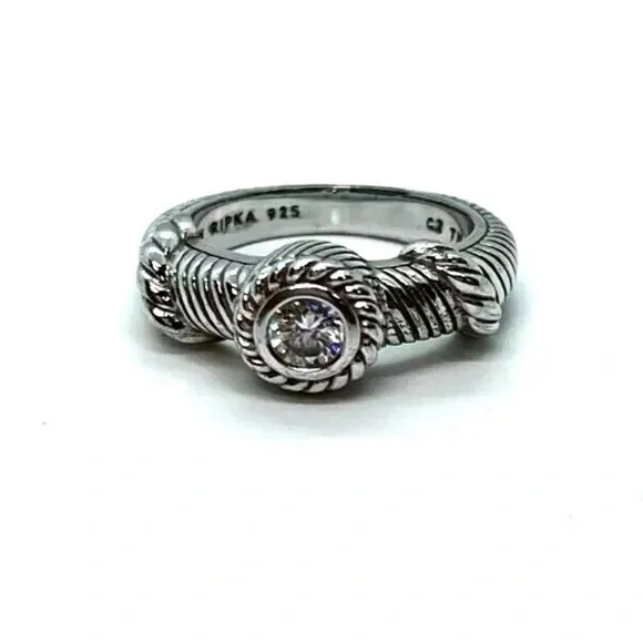 - Judith Ripka sterling silver CZ ring