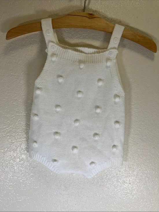 White Knit Baby Bubble Romper size 18-24 months