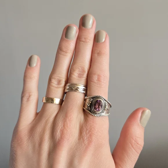 Amethyst Sterling Silver Ring 175