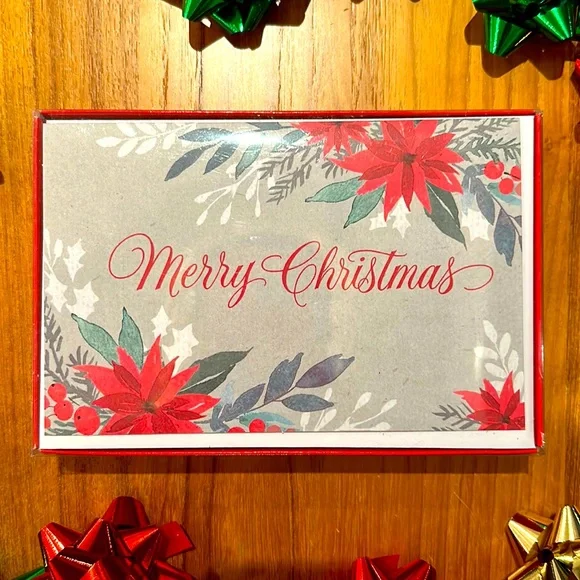 Merry Christmas Greeting Cards,  16 cards & envelopes