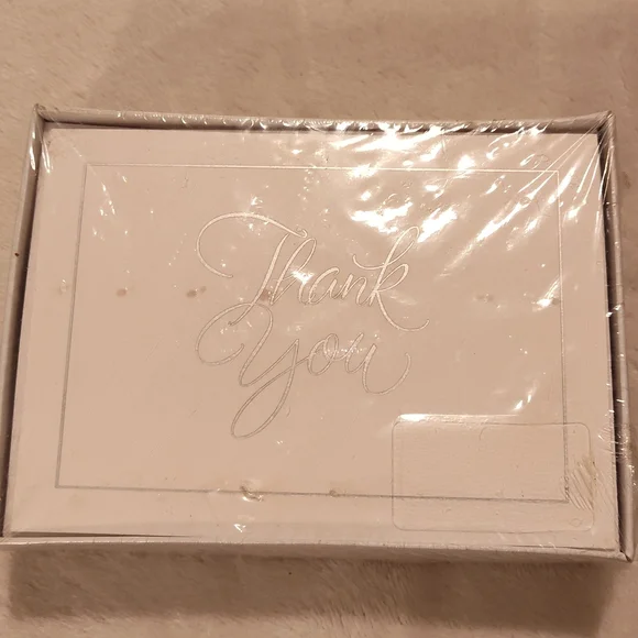 Vintage! Hallmark Classic White Thank You Cards (20ct)