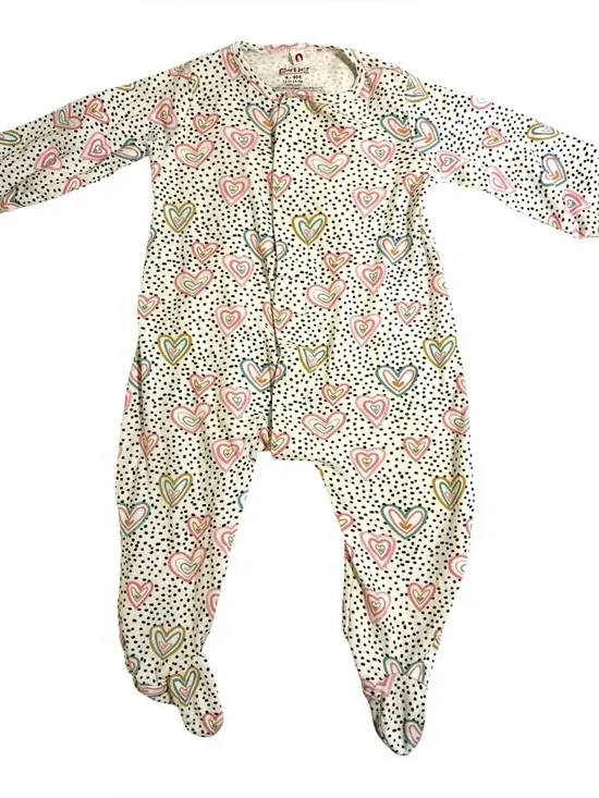 Magnetic Me Hearts Footie Sleeper 6-9 months 100% Cotton
