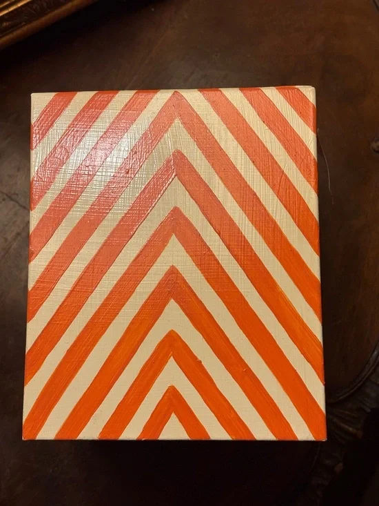 Orange Striped Decorative Tissue Box Cover - Home Party Supplies