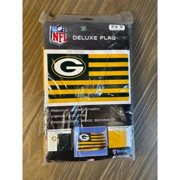 Green Bay Packers WinCraft Deluxe Flag 3x5 Green Gold New NFL Banner USA Made